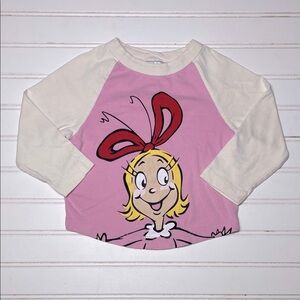HANNA ANDERSSON x THE GRINCH Christmas Cindy Lou Who Raglan Long Sleeve Shirt